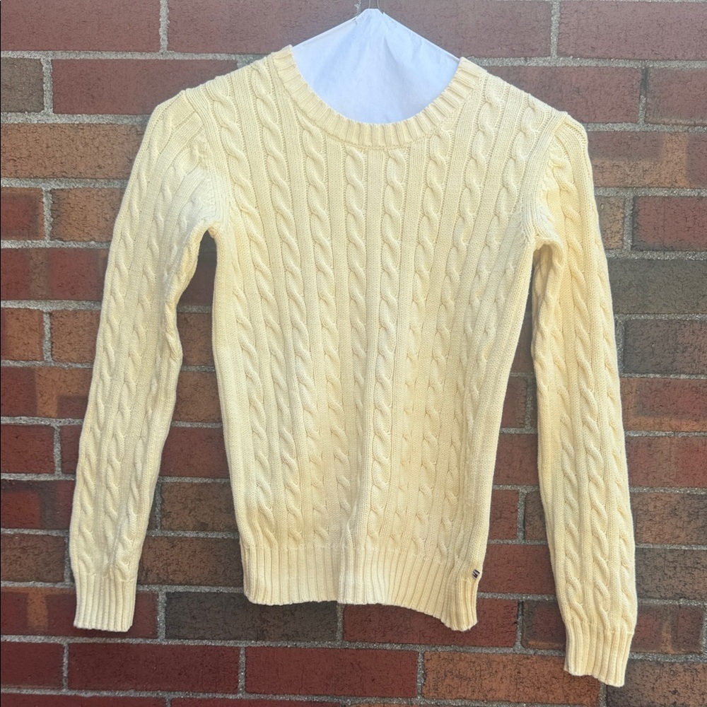 Tommy Hilfiger Yellow Cable Knit Sweater